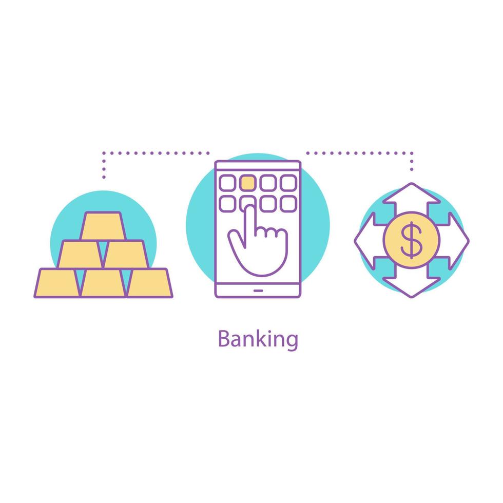 online bankieren concept icoon. geld besparen idee dunne lijn illustratie. storting, investering. vector geïsoleerde overzichtstekening