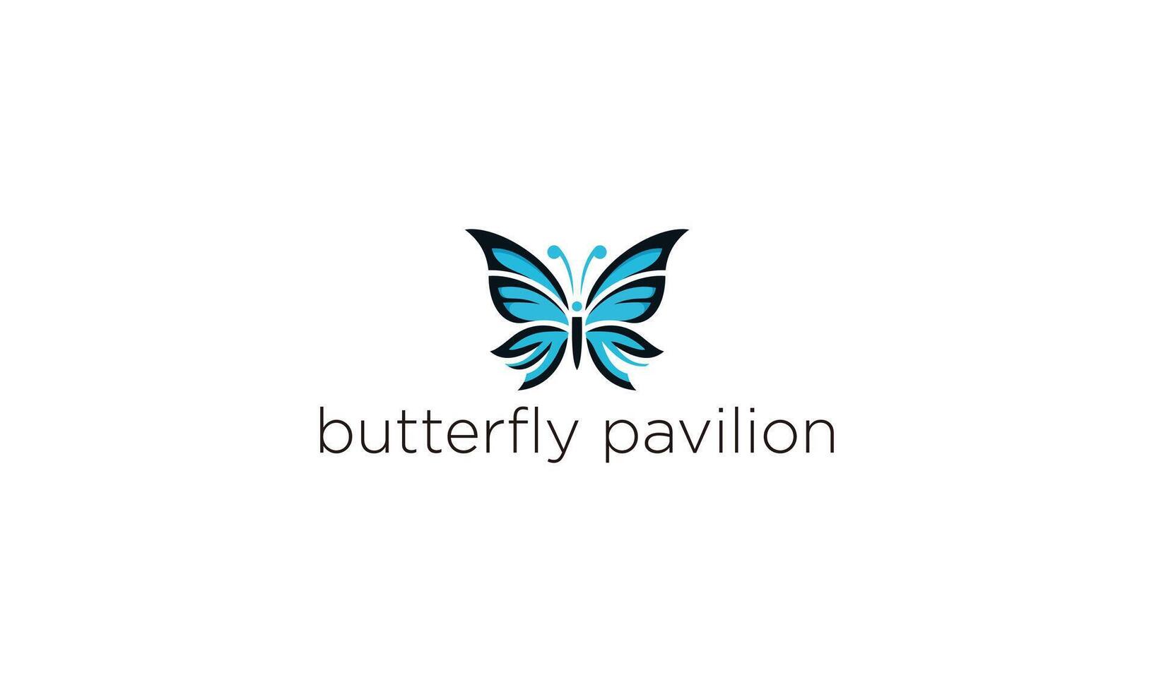 mooi vlinder paviljoen. logo ontwerp vector