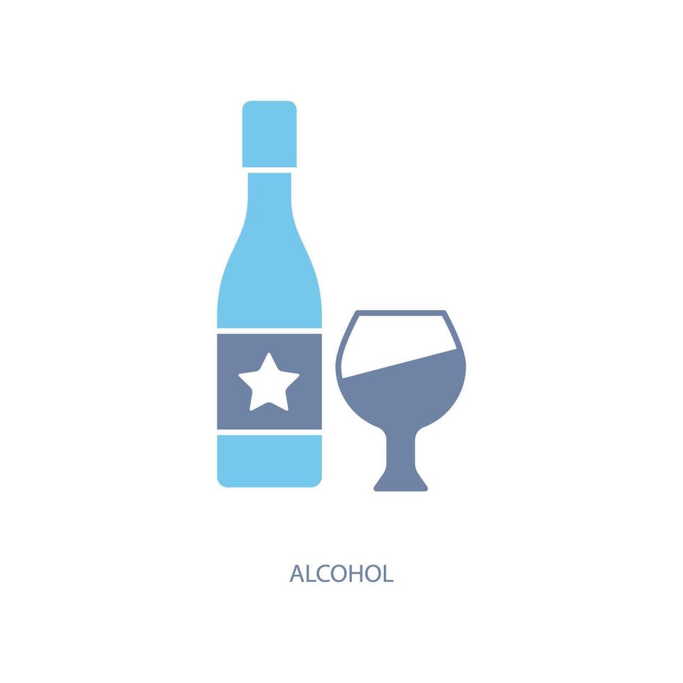 alcohol concept lijn icoon. gemakkelijk element illustratie. alcohol concept schets symbool ontwerp. vector