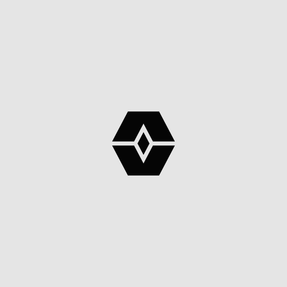 zeshoek logo meetkundig lijn icoon, abstract veelhoekige stijl logo vector