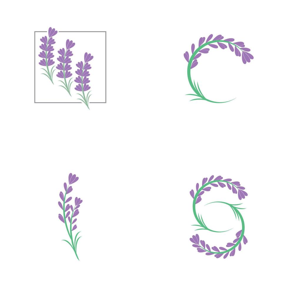 reeks lavendel logo sjabloon vector