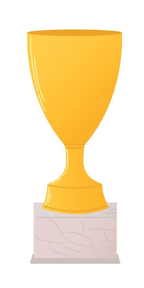 illustratie van winnaars trofee icoon geïsoleerd Aan wit achtergrond. gouden trofee net zo symbool van zege in sport- evenement. illustratie voor poster, icoon, kaart, logo, banier of sticker. vector