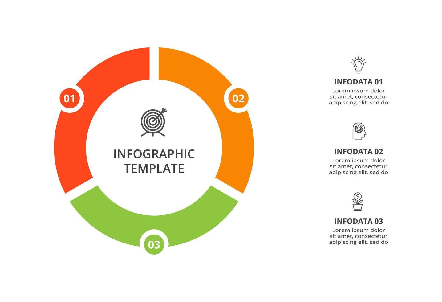 creatief concept voor infographic met 3 stappen, opties, onderdelen of processen. bedrijf gegevens visualisatie. vector