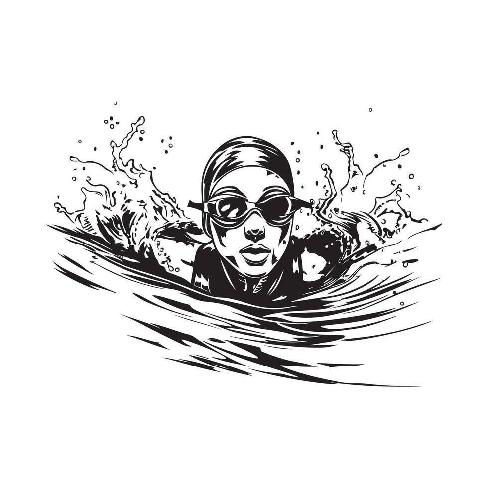 zwemmer ontwerp afbeeldingen Aan wit achtergrond vector
