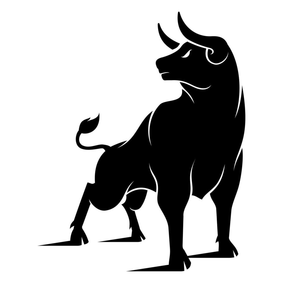 professioneel stier logo ontwerp vector