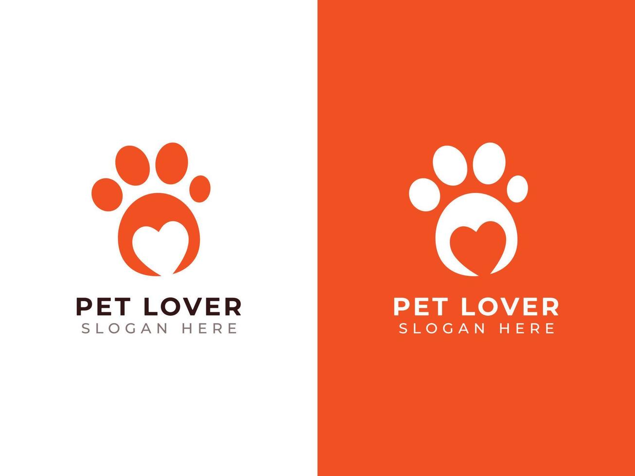 dierenliefhebbers logo ontwerpconcept vector