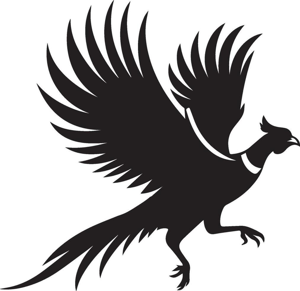 fazant silhouet geïsoleerd Aan wit achtergrond. fazant logo vector
