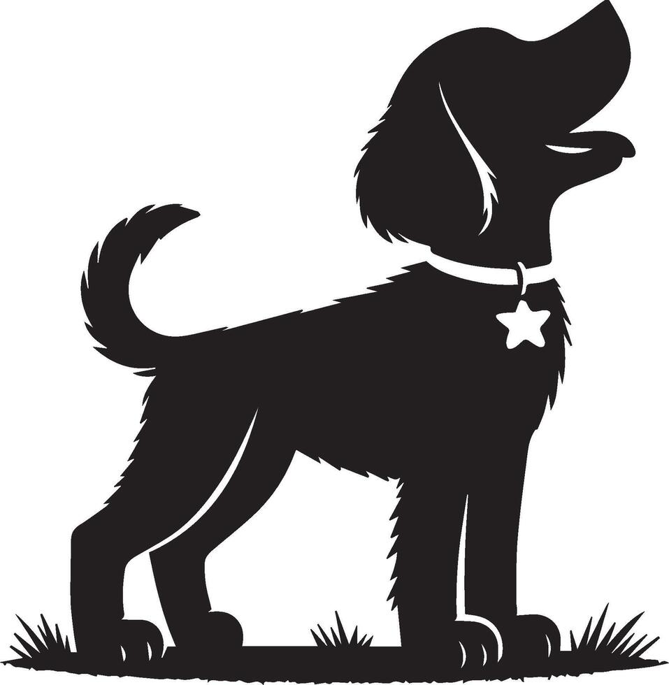 hond silhouet set. hond illustratie vector