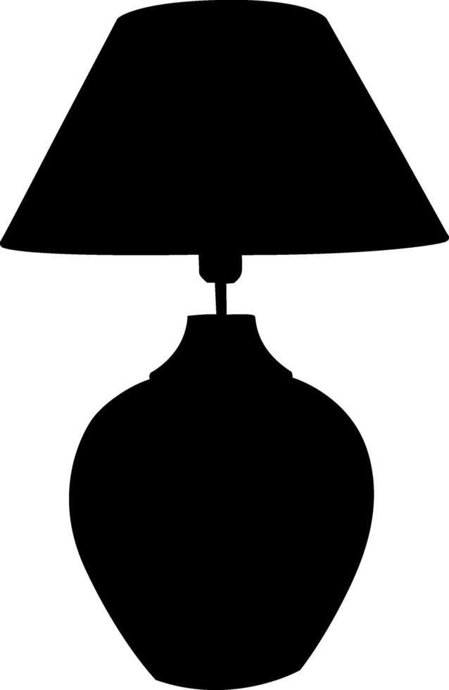 silhuette lamp, tafel lamp, muur lamp vector