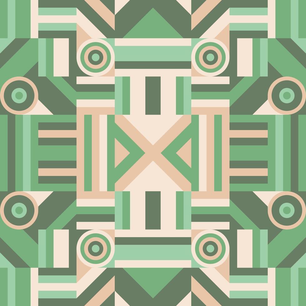 psychedelisch groen omslag, patroon tribal geïnspireerd modern meetkundig achtergrond ontwerp vector