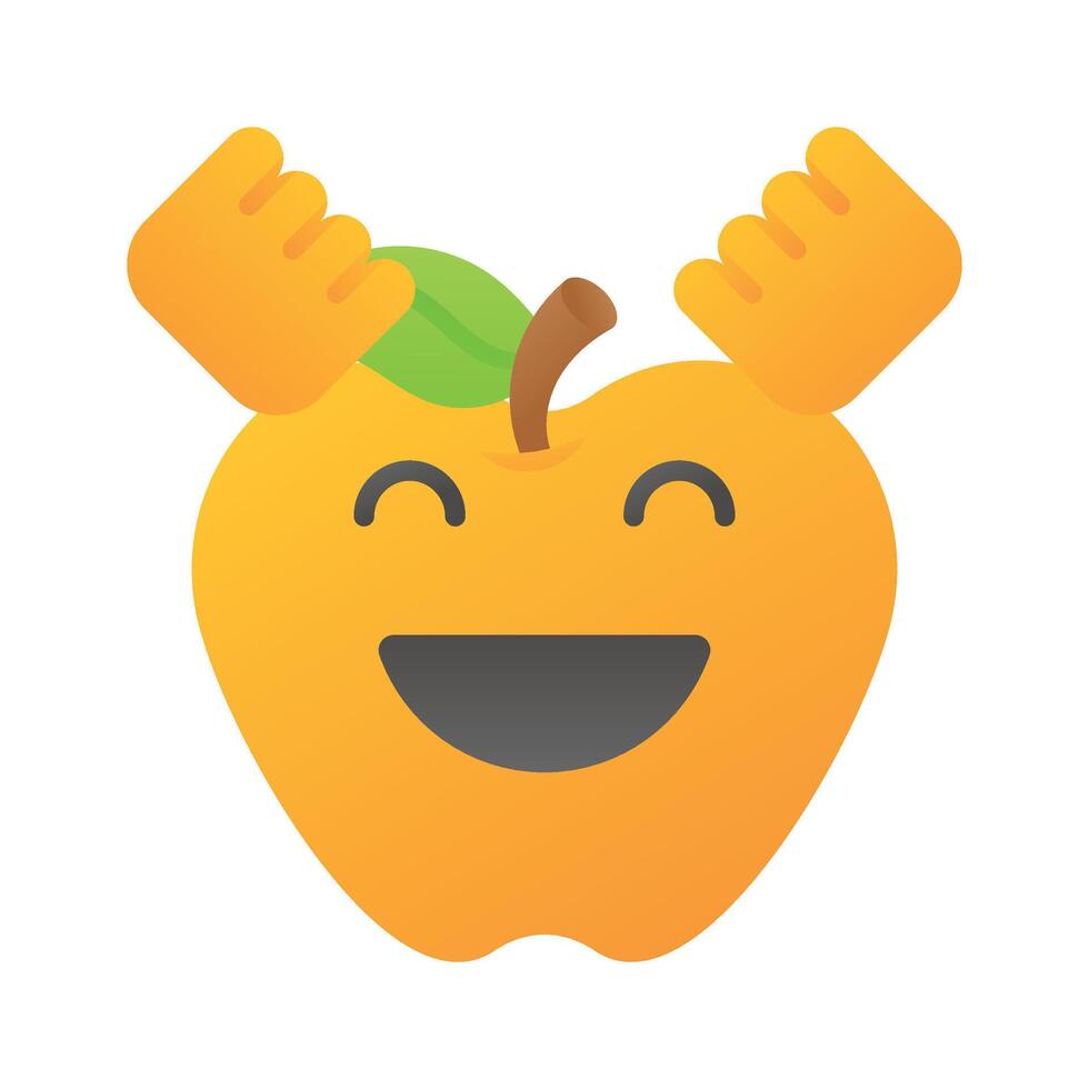 enthousiast emoji icoon, gelukkig gezicht ontwerp vector