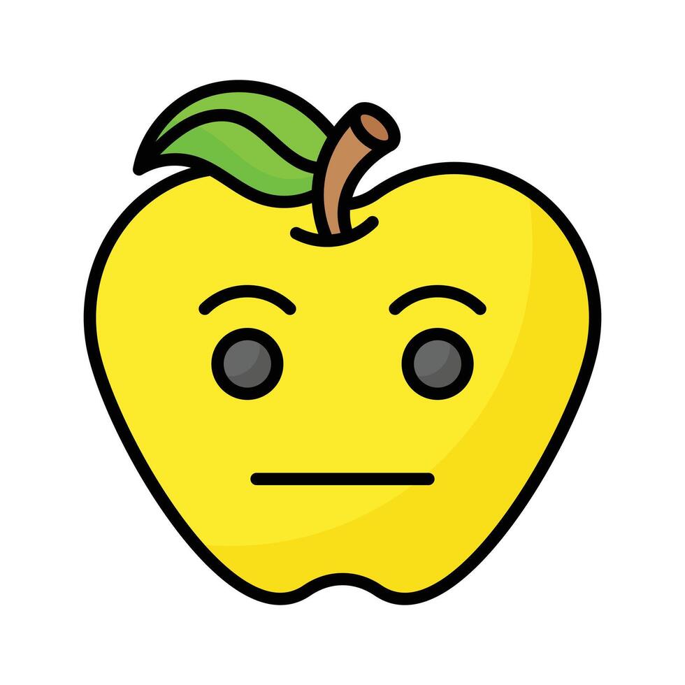 grijp deze verbazingwekkend icoon van onverschillig emoji, aanpasbare vlak vecto vector