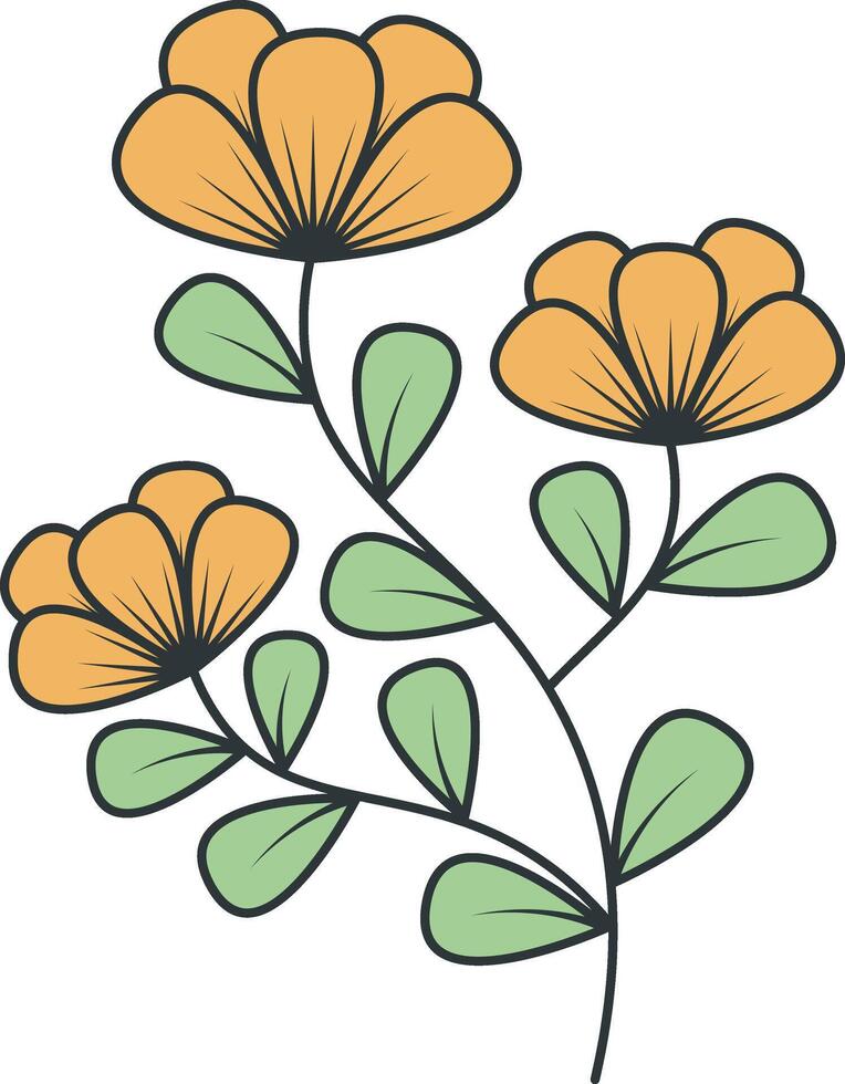 hand- getrokken bloemen botanisch Afdeling. geïsoleerd Aan wit achtergrond. geïsoleerd illustratie. vector