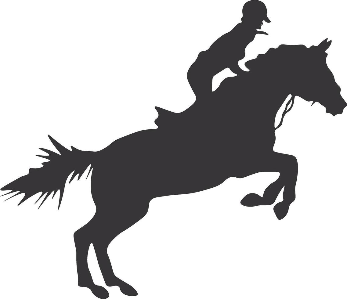 cowboy silhouet. cowboy rodeo met touw. geïsoleerd Aan wit achtergrond vector