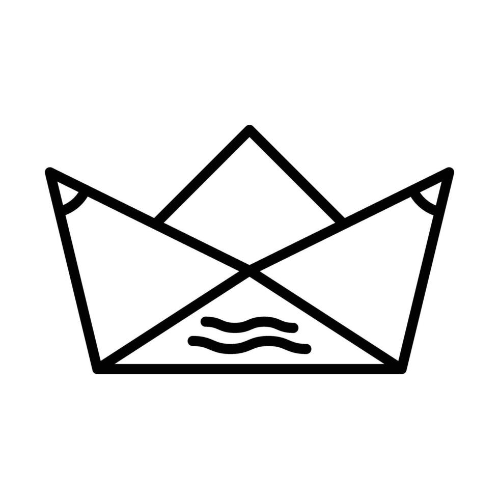 papier boot lijn icoon ontwerp vector