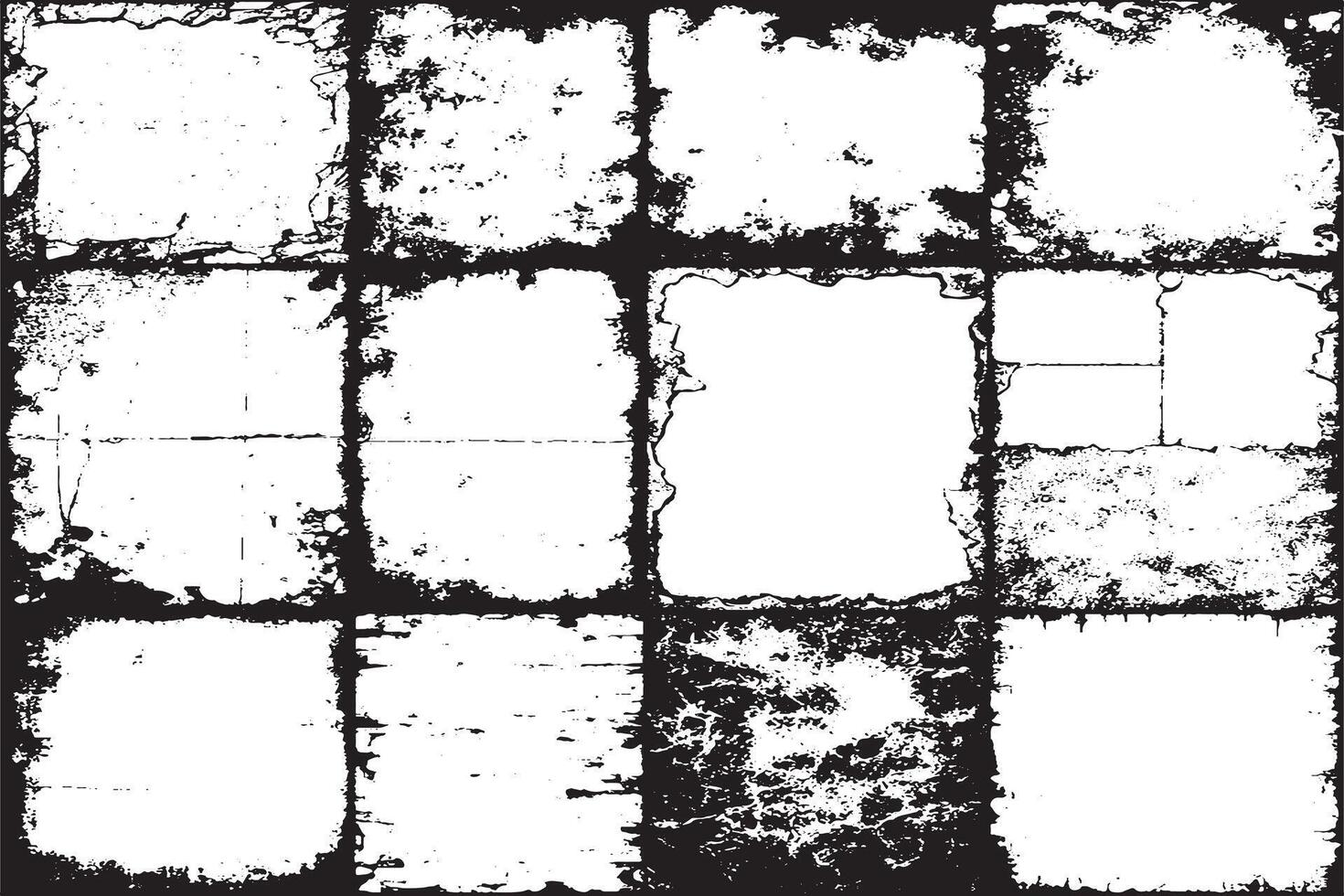 monochroom zwart grunge zanderig ontstresst structuur illustratie voor achtergrond structuur vector