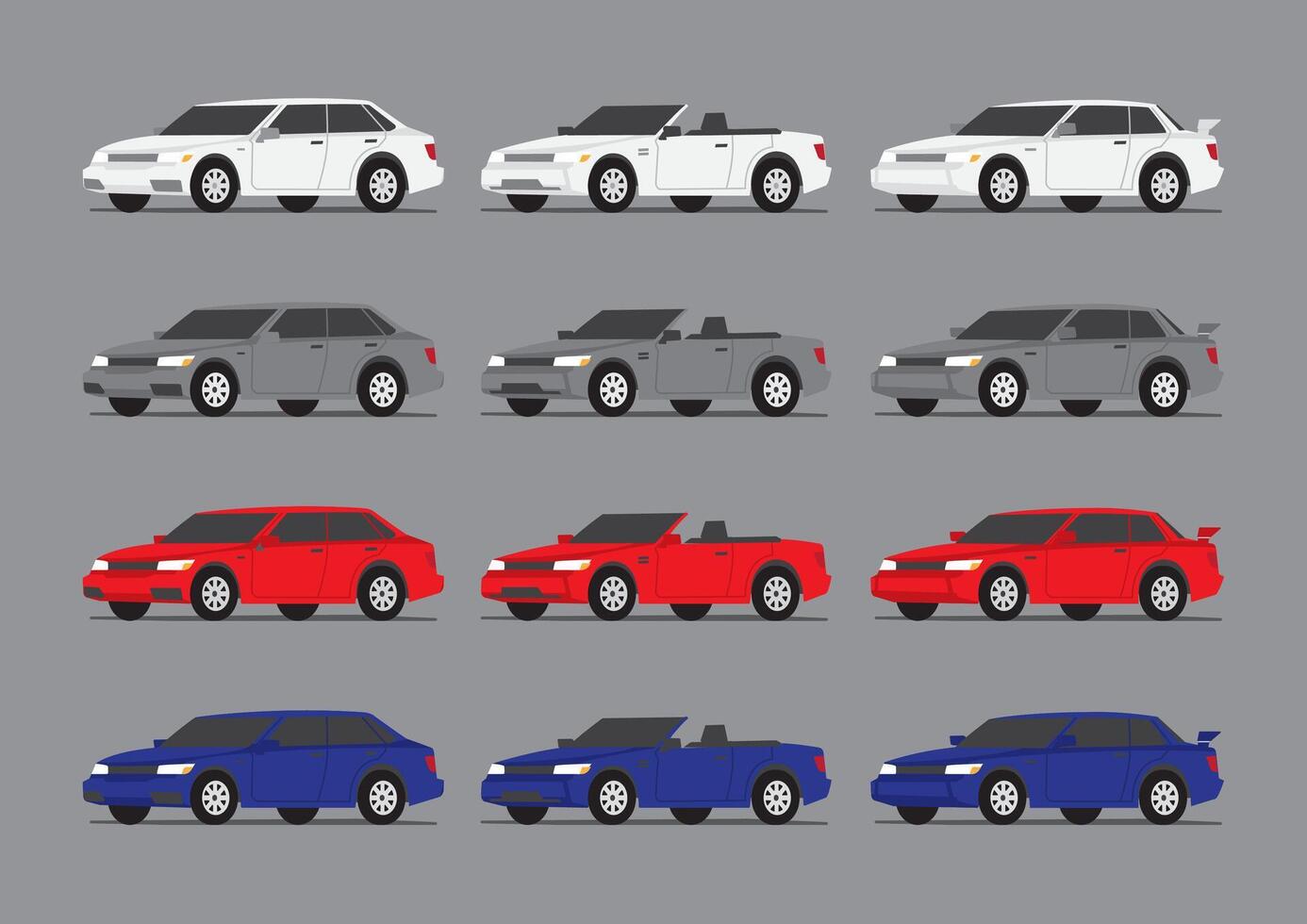 meerdere type van auto auto- voertuig vector