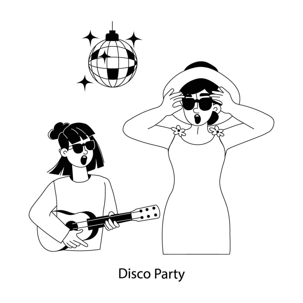 modieus disco partij vector