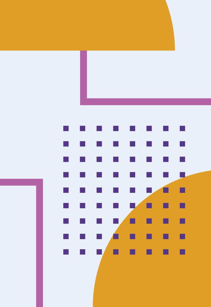 een Purper en geel meetkundig patroon met een diagonaal lijn vector