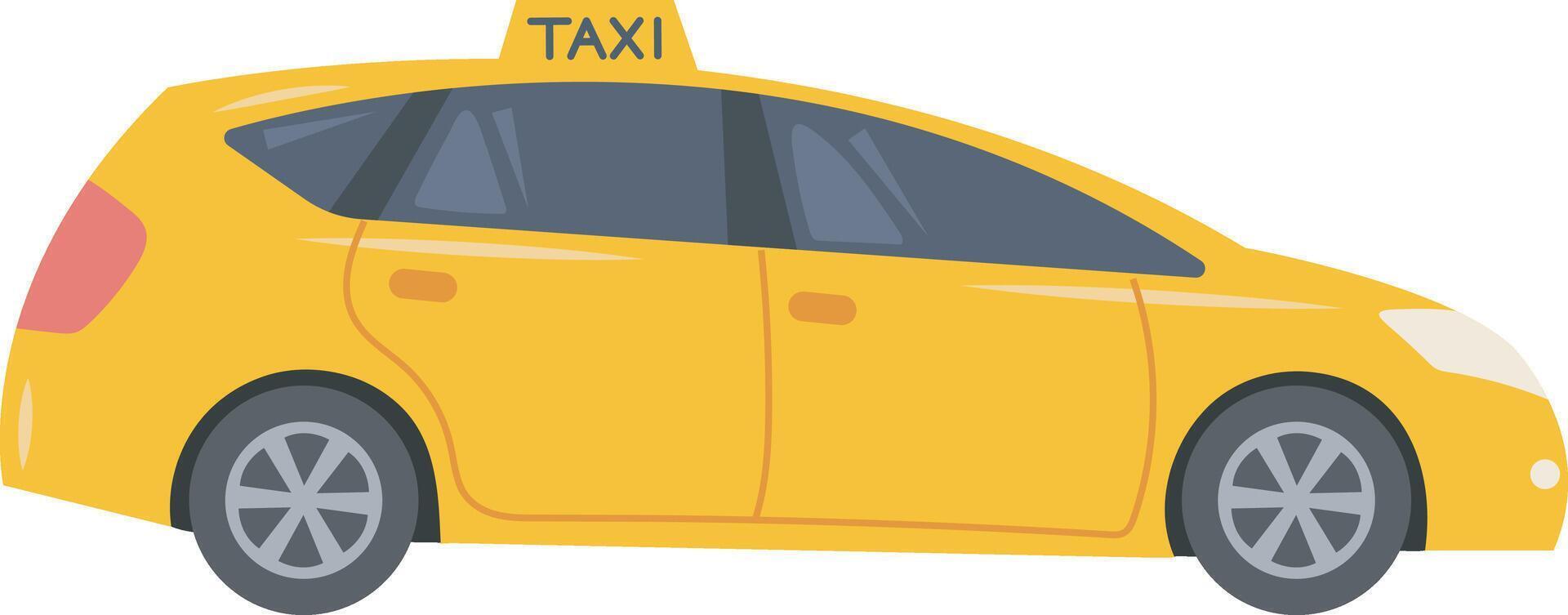 geel taxi taxi vervoer voertuig auto onderhoud illustratie grafisch element kunst kaart vector