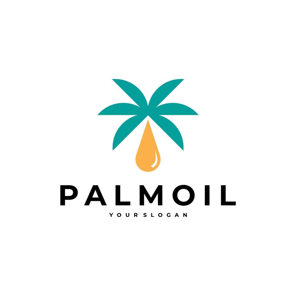 palm olie boom logo icoon illustratie vector