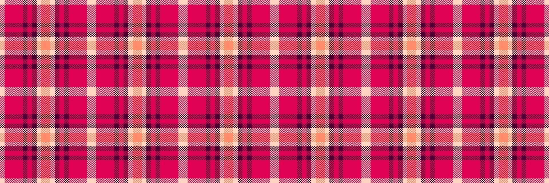 Latijns kleding stof naadloos tartan, oud textiel achtergrond textuur. panjabi plaid patroon controleren in roze en donker kleuren. vector