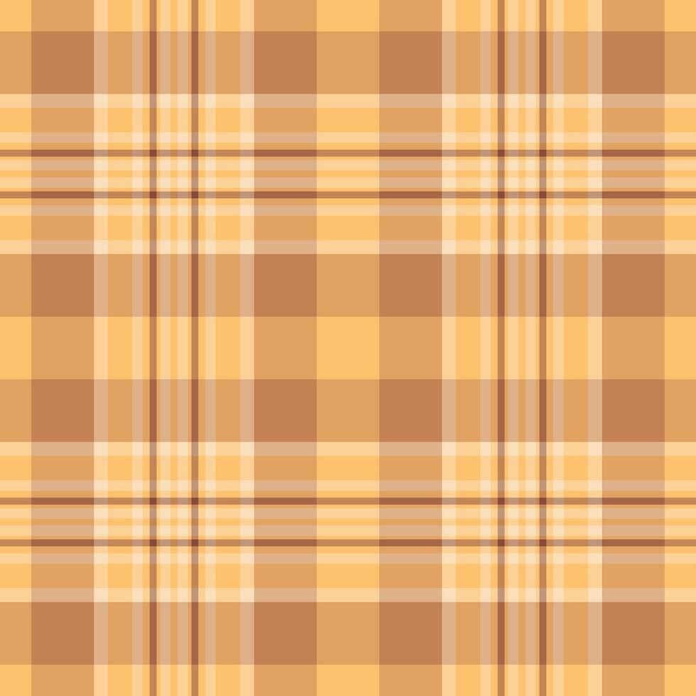 diagonaal controleren textiel , hoed achtergrond naadloos plaid. Kiezen patroon structuur Schotse ruit kleding stof in oranje en amber kleuren. vector