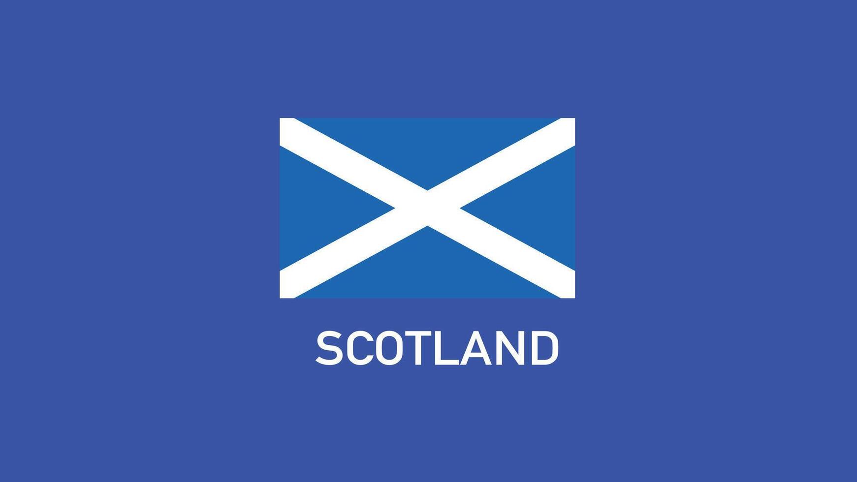 Schotland vlag teams Europese landen 2024 abstract landen Europese Duitsland Amerikaans voetbal symbool logo ontwerp illustratie vector