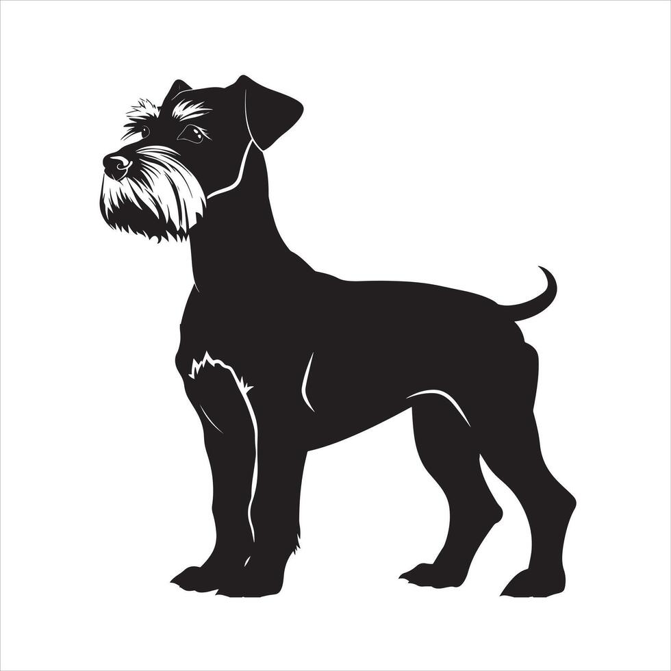 vlak illustratie van hond silhouet vector