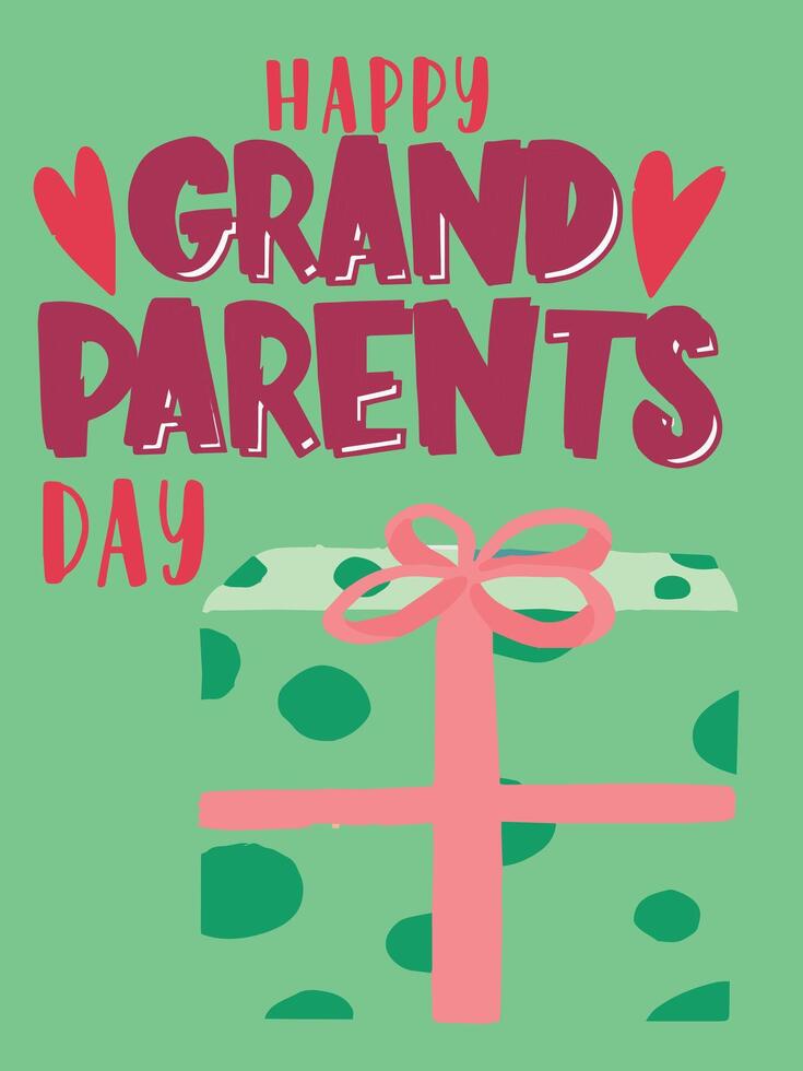 gelukkig grootouders dag achtergrond. nationaal grootouders dag viering. juli 23. tekenfilm illustratie. vector