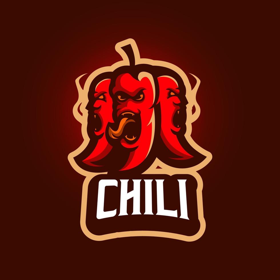 chili team mascotte logo ontwerp illustratie vector