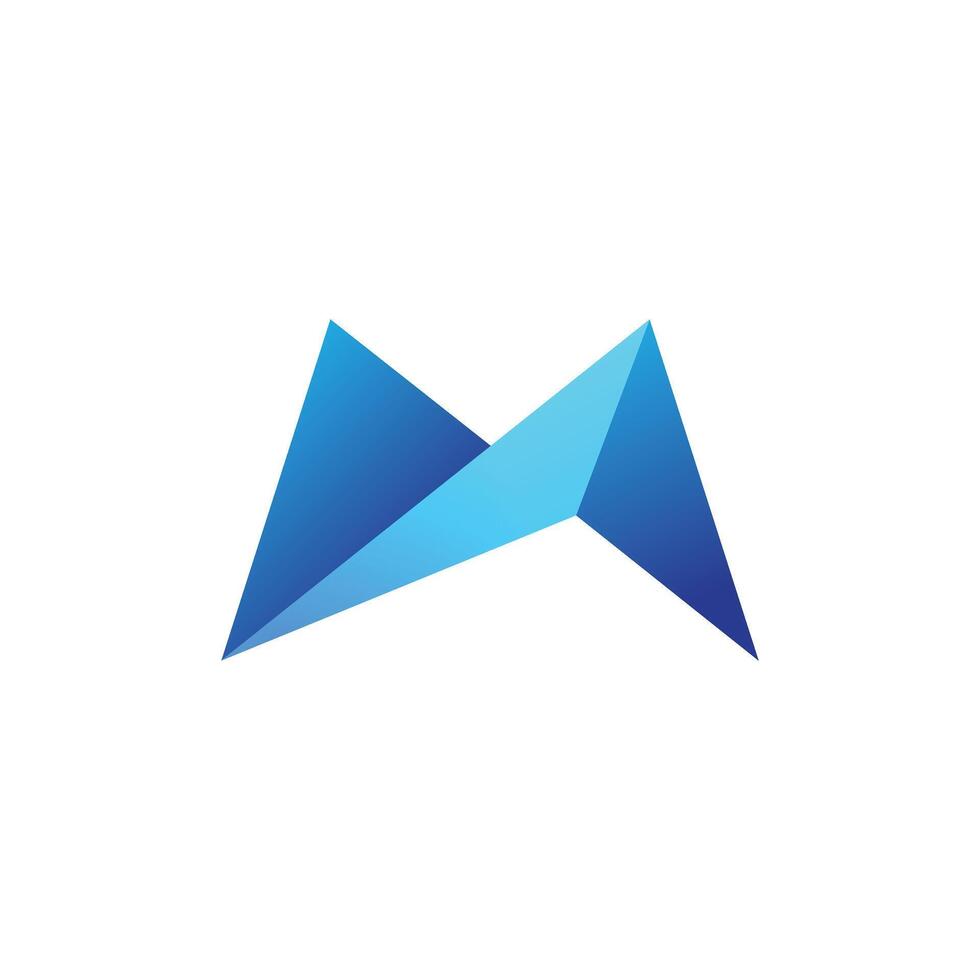 abstract brief m logo ontwerp Aan wit achtergrond vector