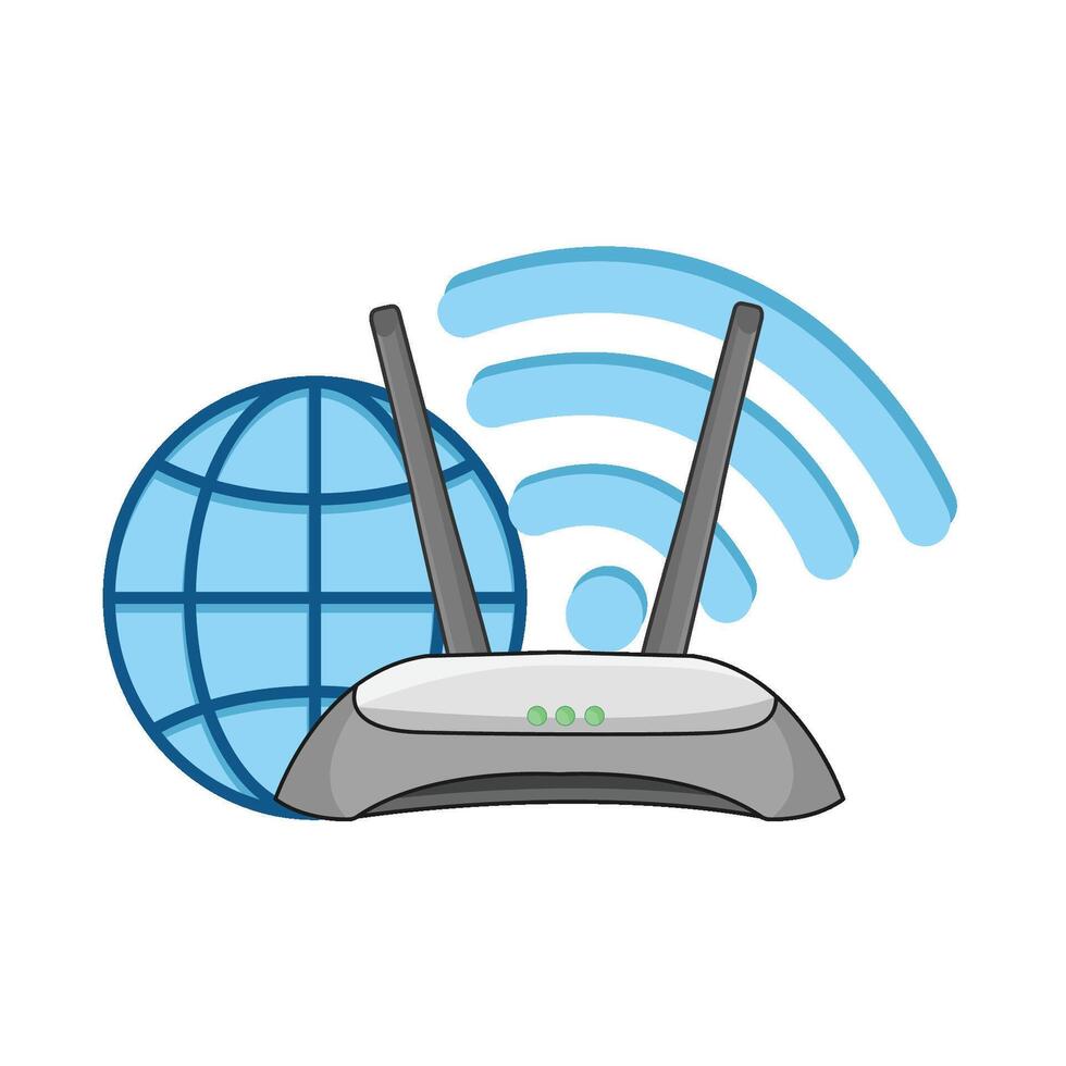 illustratie van Wifi router vector