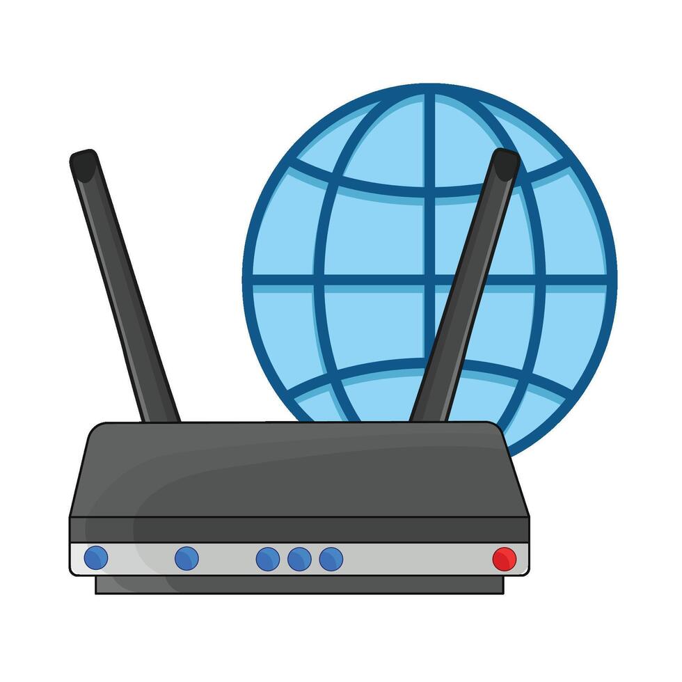 illustratie van Wifi router vector