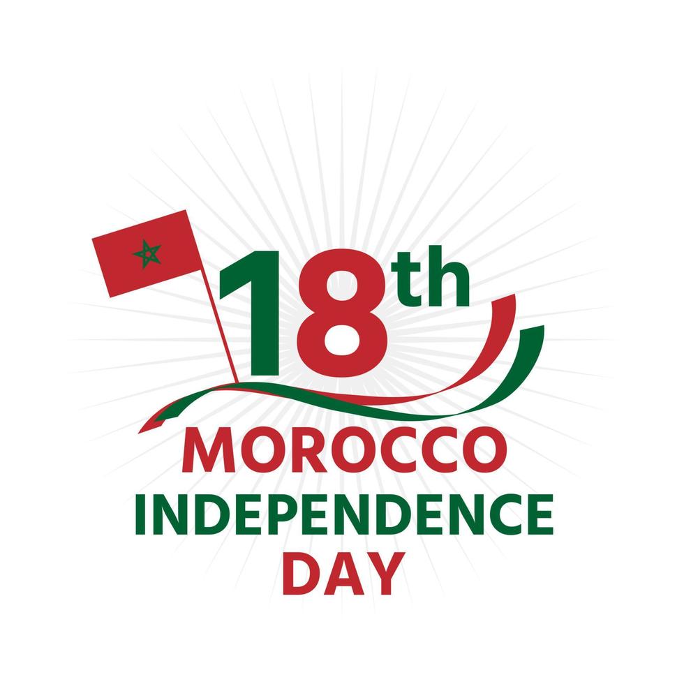 onafhankelijkheidsdag marokko is rood vector