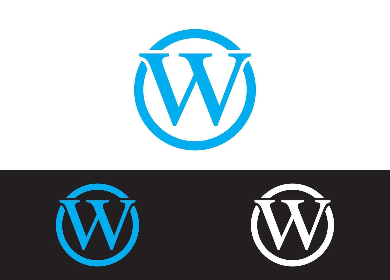 eerste letter wo logo of pictogram ontwerp vector afbeelding sjabloon