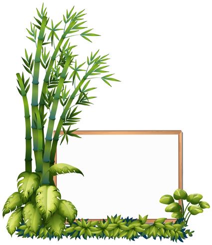 Een natuurlijk bamboe houten frame vector