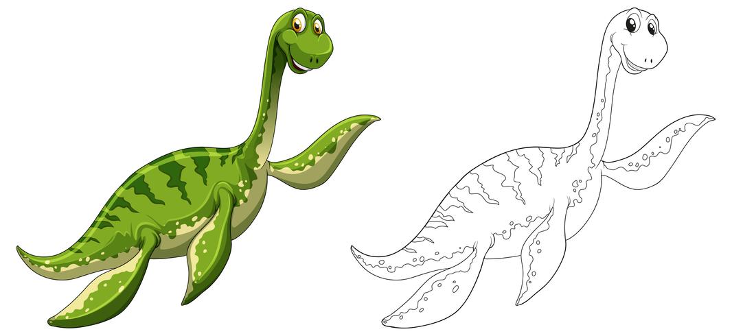 Dierlijke schets voor dinosaurus vector