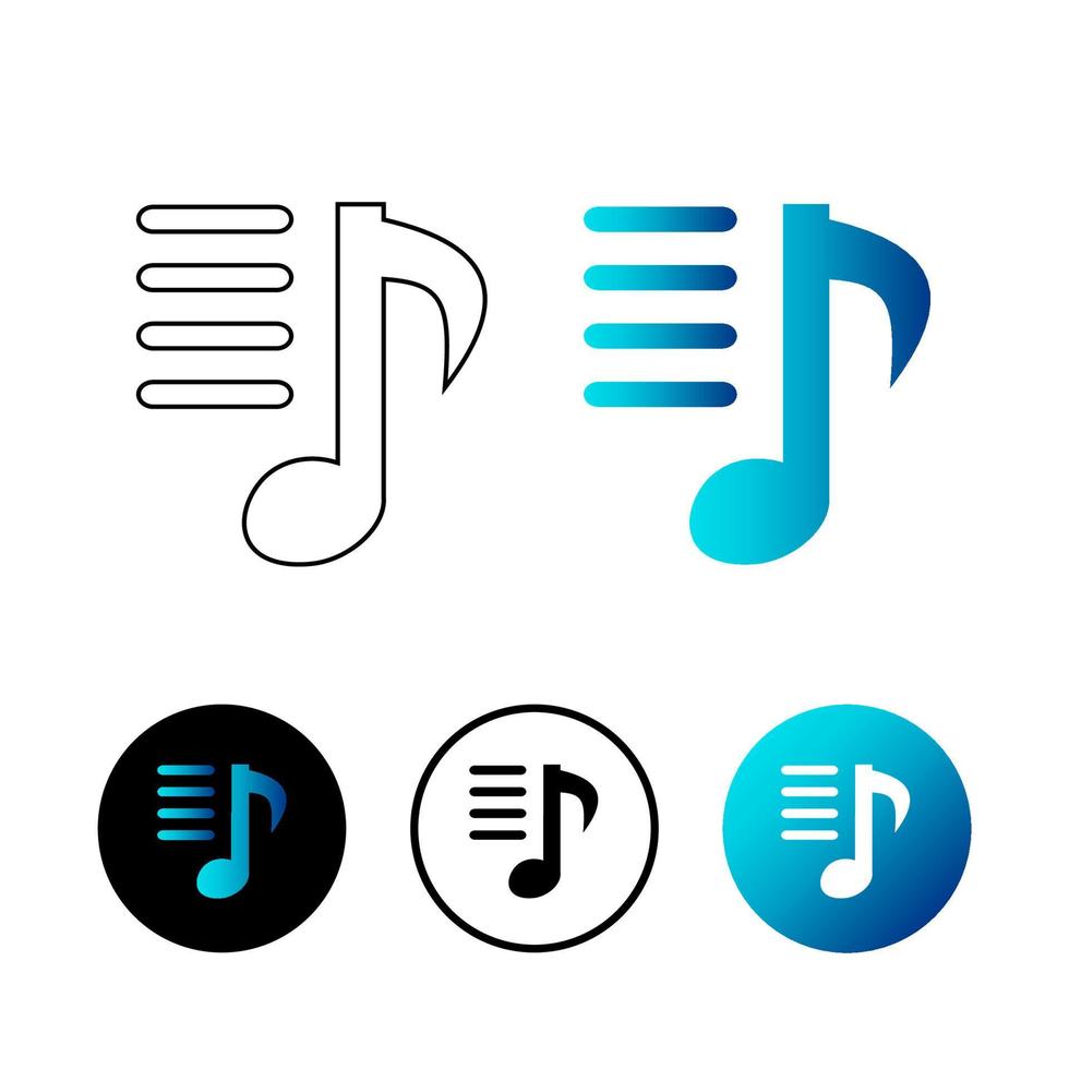 abstracte audio afspeellijst pictogram illustratie vector