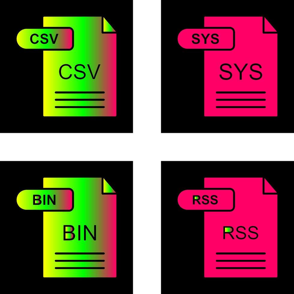 csv en sys icoon vector