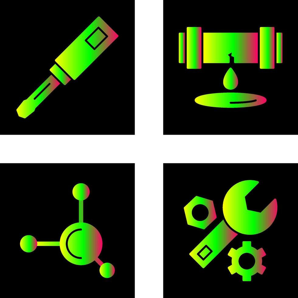 schroevedraaier en lekken icoon vector