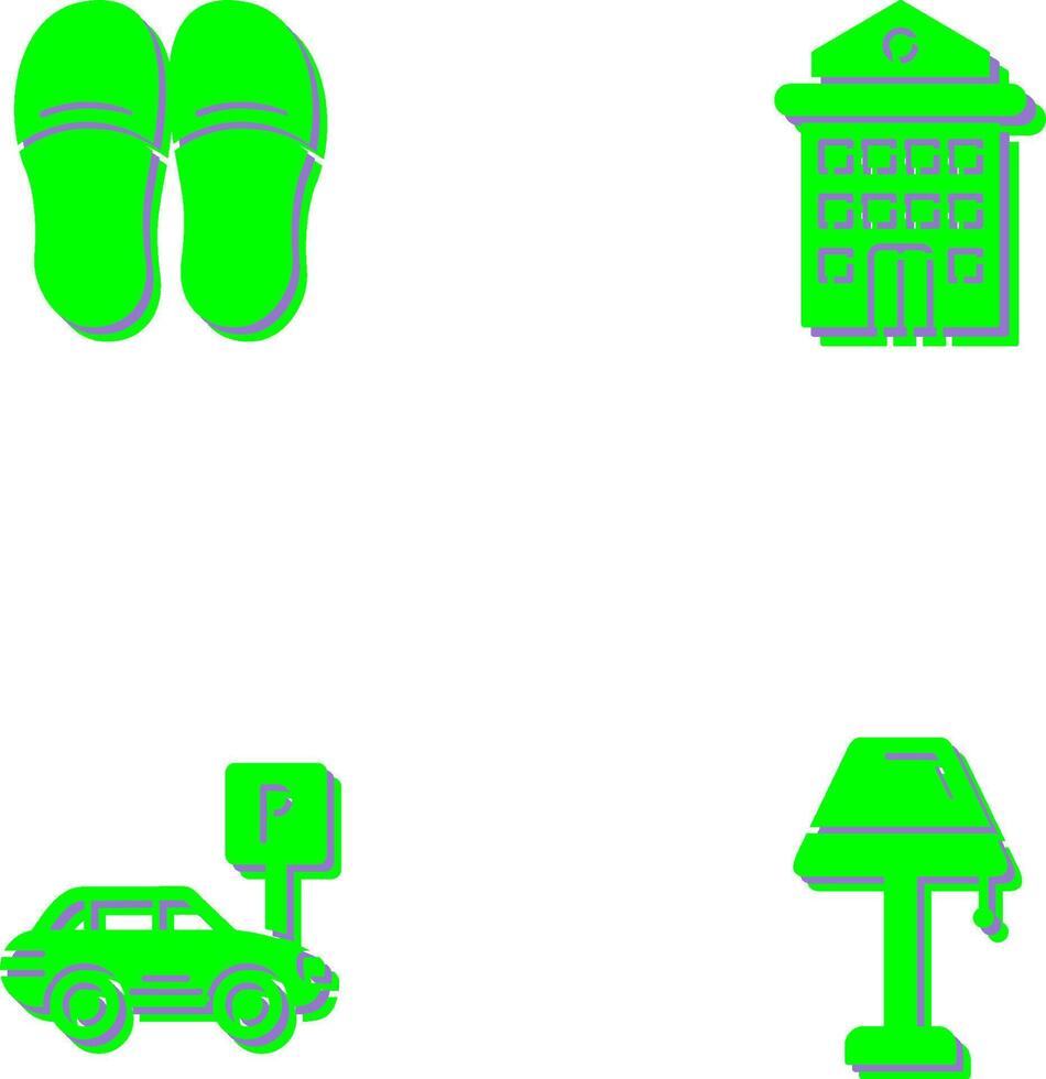 slippers en hotel icoon vector