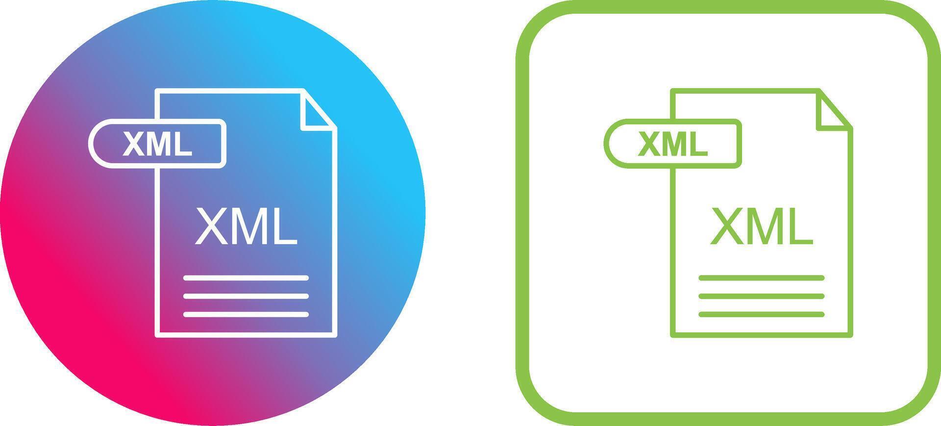 xml icoon ontwerp vector