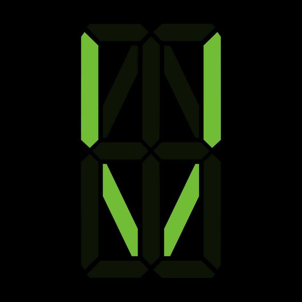 eenvoudige illustratie van digitale letter of symbool elektronische figuur van letter v vector