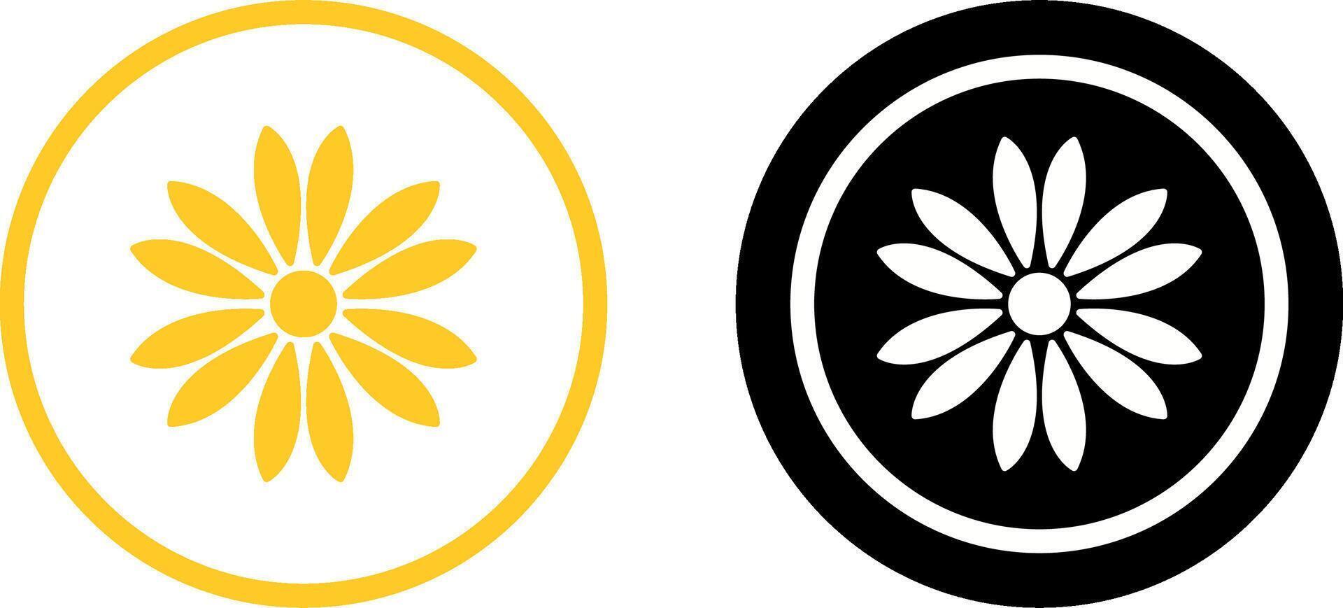 uniek bloem icoon ontwerp vector