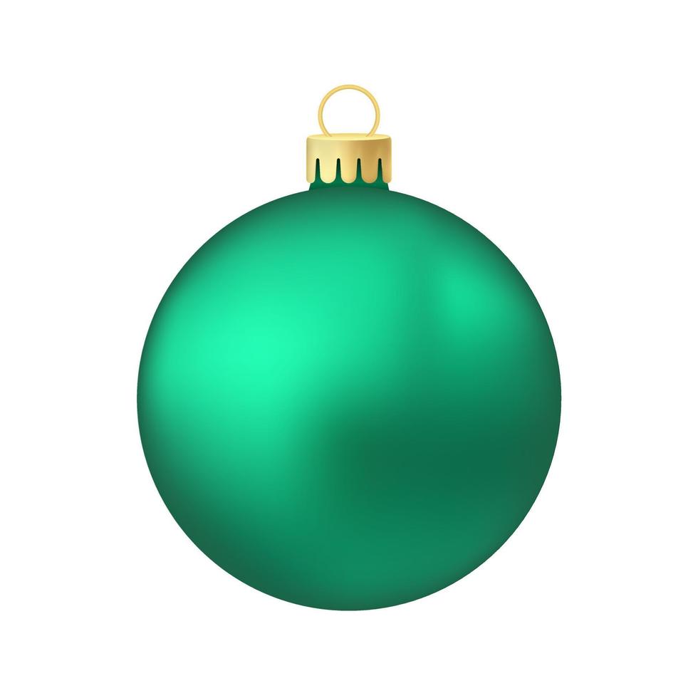 groene menthol kerstboom speelgoed of bal volumetrische en realistische kleurenillustratie vector