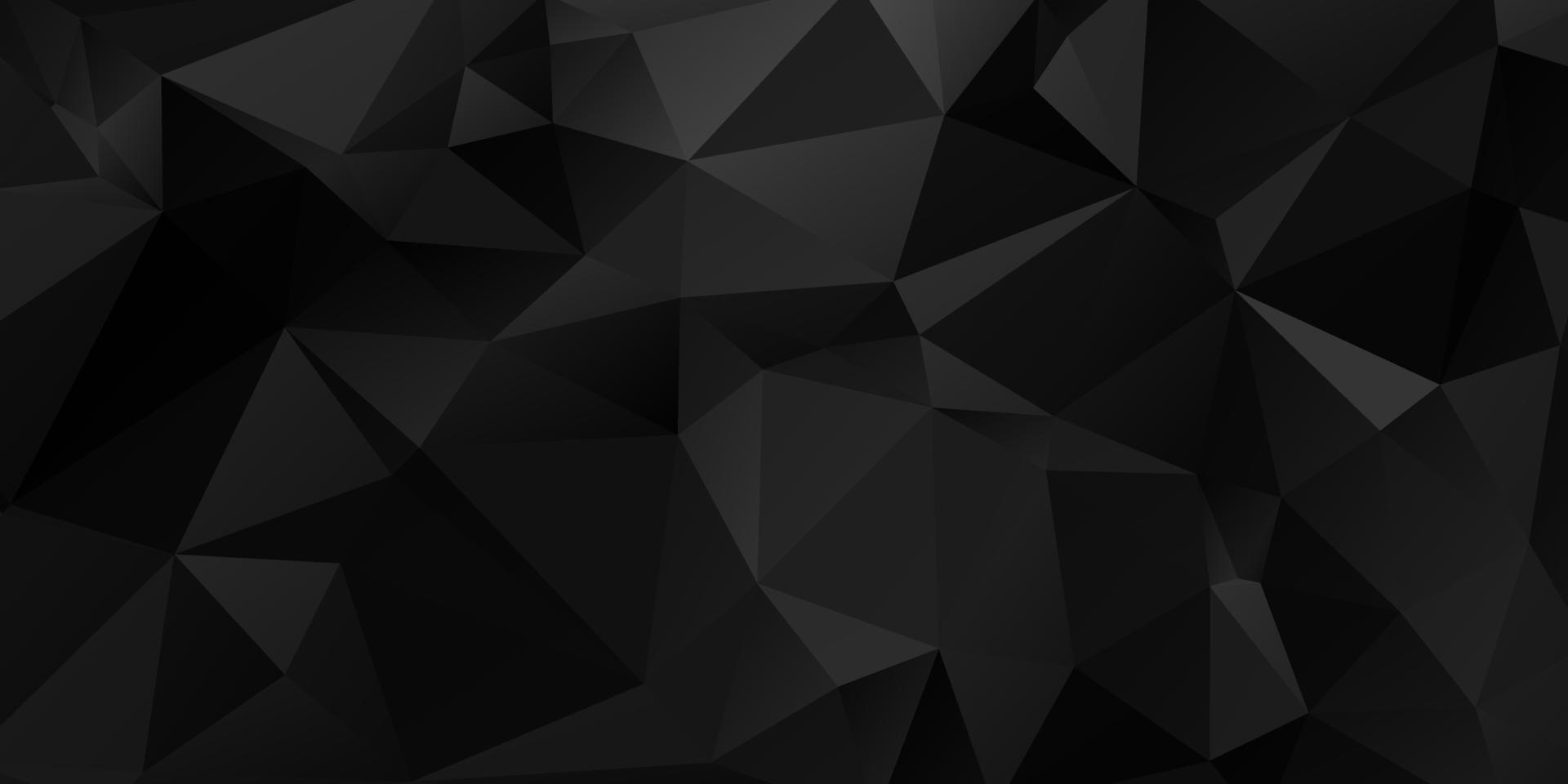 zwarte veelhoekige mozaïekachtergrond, creatieve ontwerpsjablonen vector