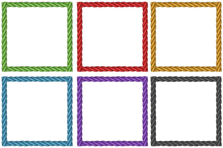 Frame-ontwerp in zes kleuren vector