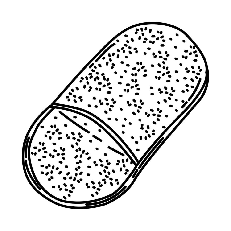 gezichtsreinigingsspons icoon. doodle hand getrokken of schets pictogramstijl vector