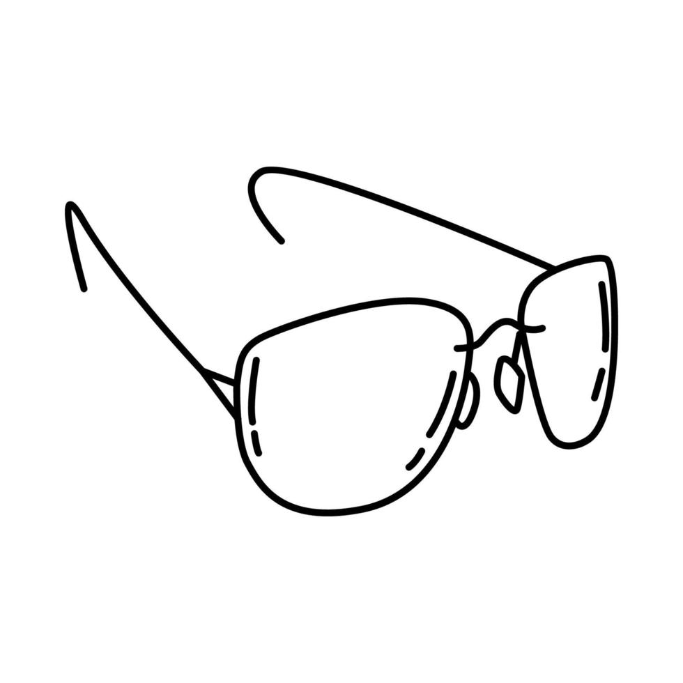 bril icoon. doodle hand getrokken of schets pictogramstijl vector